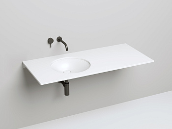 Раковина из искусственного камня S-Stone Salini MAREA 1802208M 40х40 встраиваемая цвет белый без отверстий под смеситель